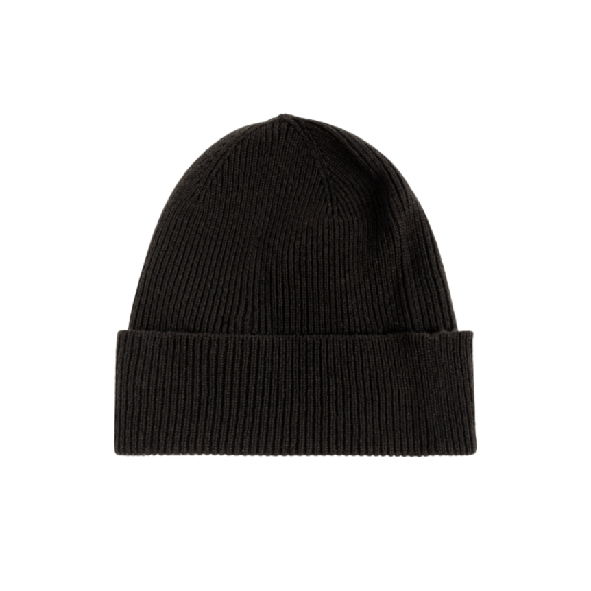 Bonnet TOM FORD cachemire gris foncé revers patch noir