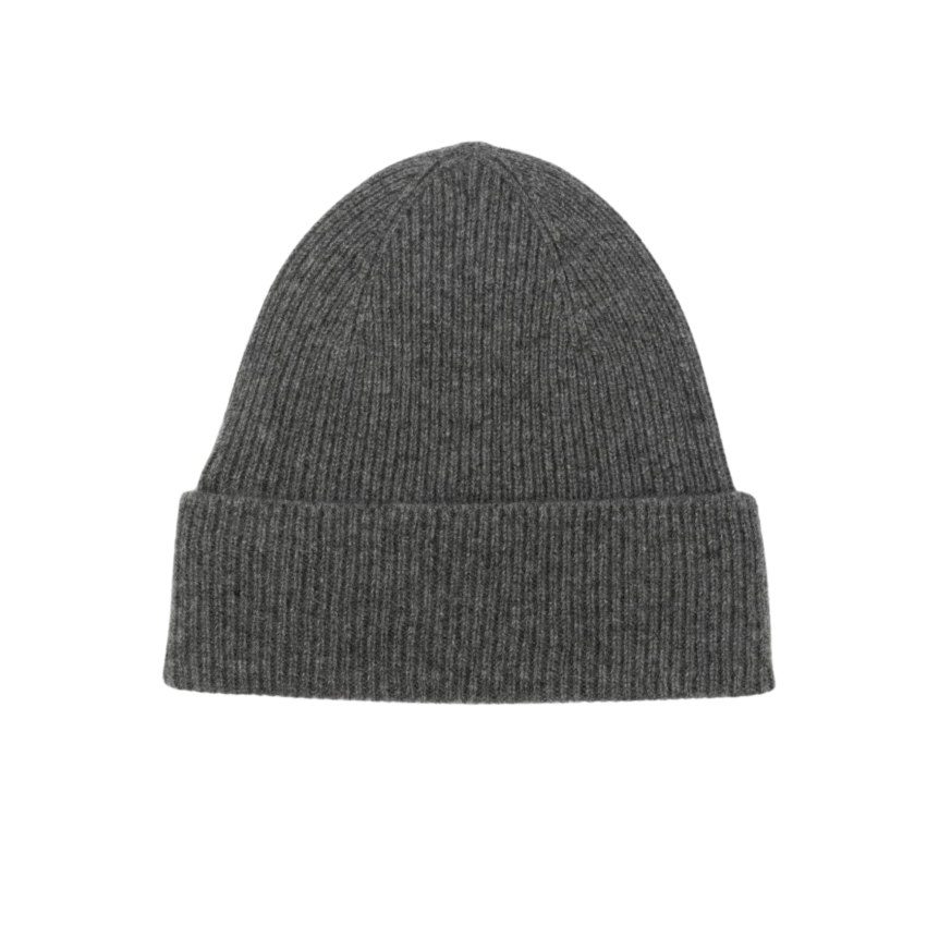 Bonnet TOM FORD cachemire gris clair revers patch noir