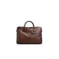 Cartable 2 jours  Cuir de veau Seta grainé marron