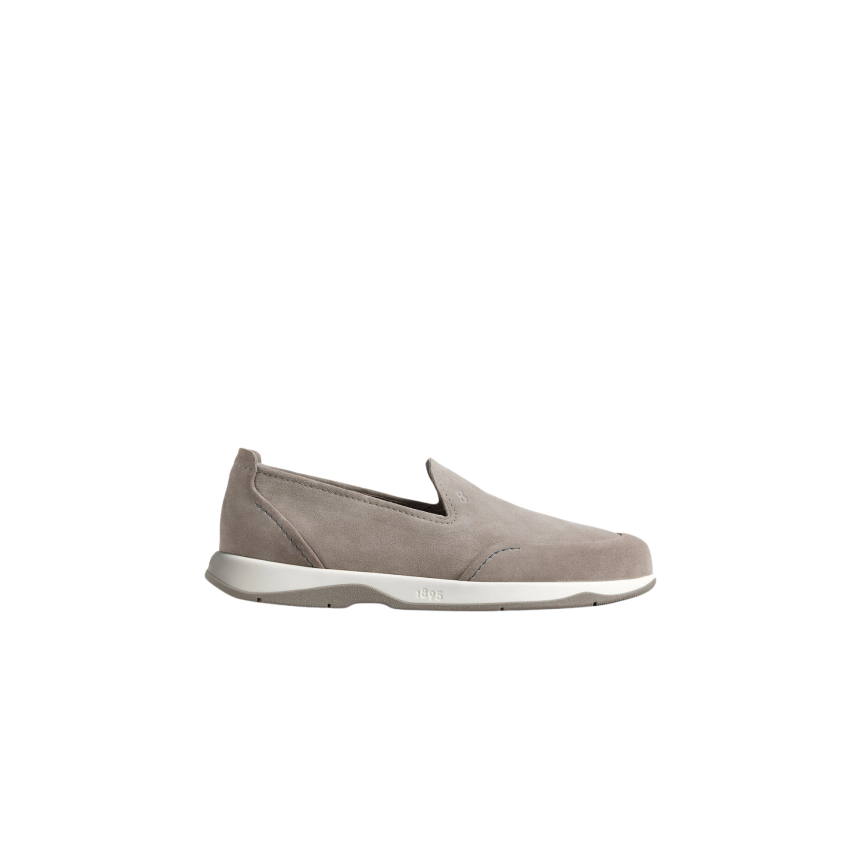 Mocassin Échappée BERLUTI Cuir de veau suedé gris