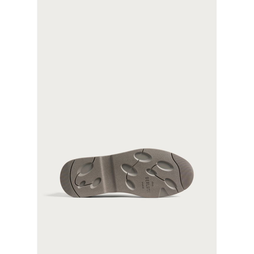Mocassin Échappée BERLUTI Cuir de veau suedé gris