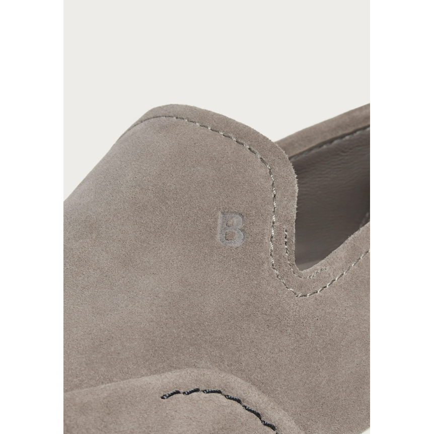 Mocassin Échappée BERLUTI Cuir de veau suedé gris