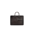 Cartable Deux Jours Cuir de veau Venezia nero grigio noir