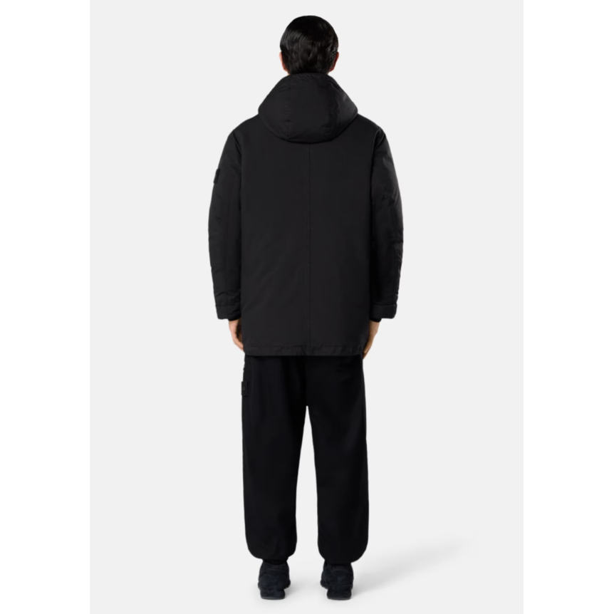 Pantalon de survêtement ample STONE ISLAND flanelle laine noir bas de jambe élastique Ghost Collection