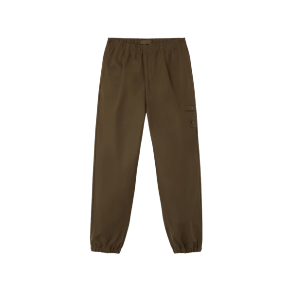 Pantalon de survêtement ample STONE ISLAND flanelle laine kaki bas de jambe élastique Ghost Collection