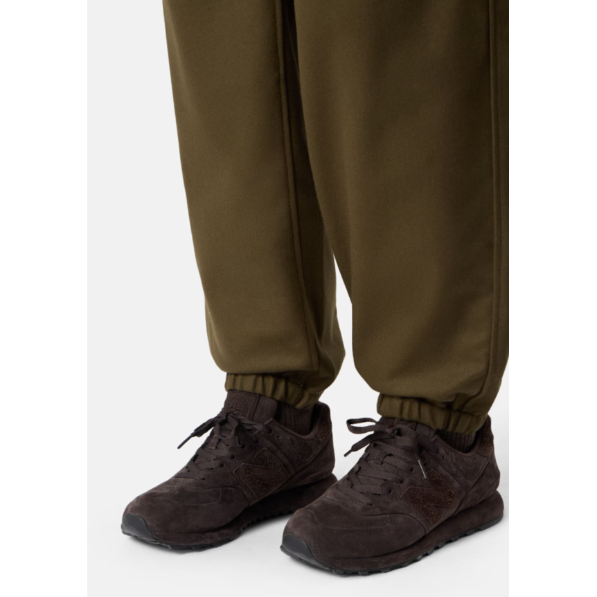 Pantalon de survêtement ample STONE ISLAND flanelle laine kaki bas de jambe élastique Ghost Collection