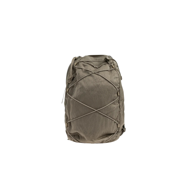 Sac bandoulière CP COMPANY banane satin Nylon B brillant kaki poche filet