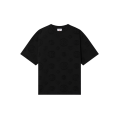 T-shirt manche courte oversize coton monogramme noir