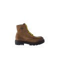 Bottines à lacets en veau velours vieilli marron