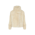 Veste courte en peau lainée d'agneau de Toscane écru