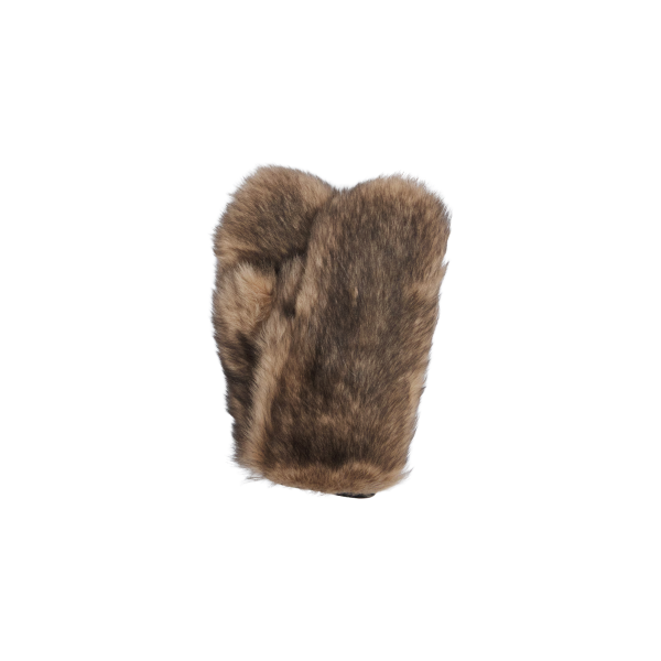 Moufle MAGDA BUTRYM shearling marron bouton boule cuir