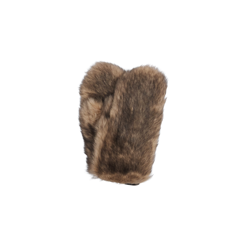 Moufle MAGDA BUTRYM shearling marron bouton boule cuir