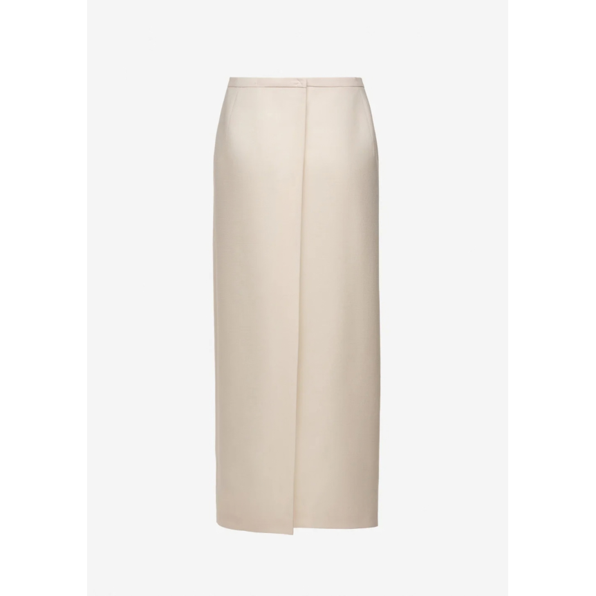 Jupe crayon MAGDA BUTRYM sans couture fendue laine beige