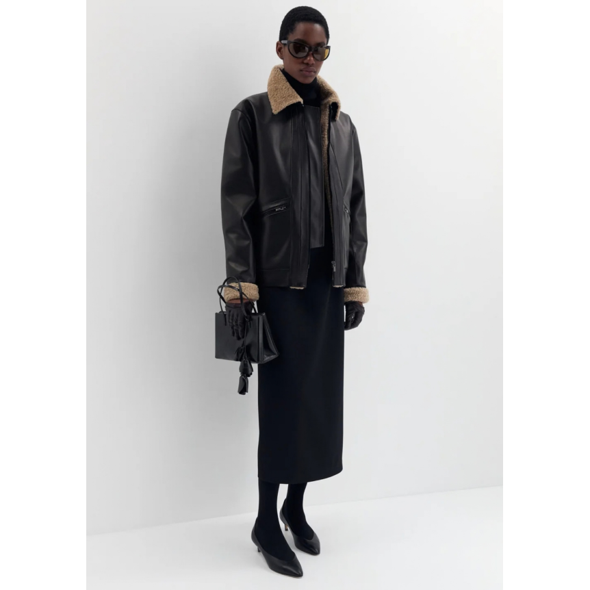 Jupe crayon MAGDA BUTRYM sans couture fendue laine noire