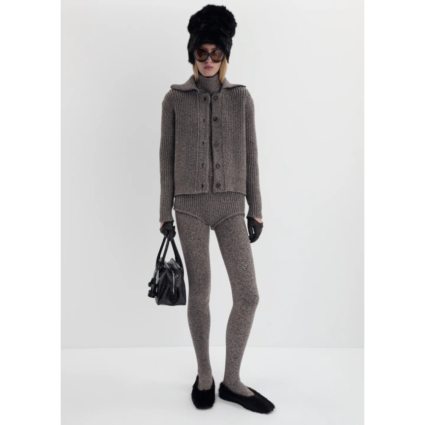 Pull Haut sans manches MAGDA BUTRYM à col roulé en laine marron chiné