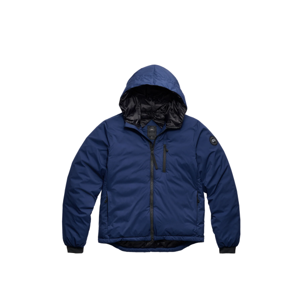 Veste zippée à capuche CANADA GOOSE  Lodge nylon Bleu Disque noir