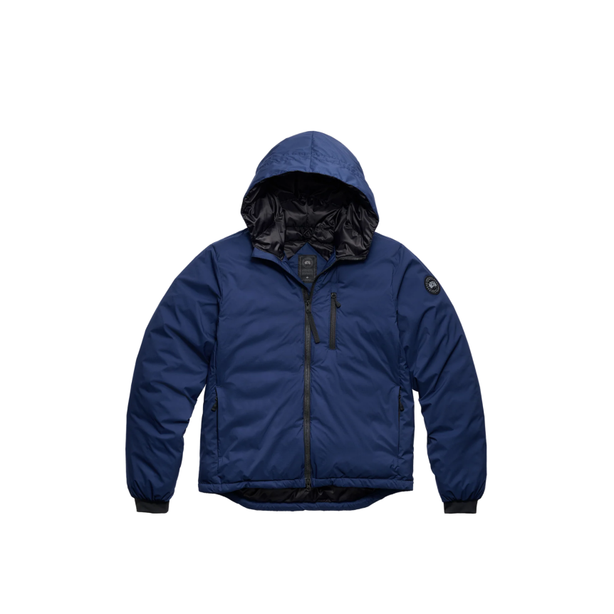 Veste zippée à capuche CANADA GOOSE  Lodge nylon Bleu Disque noir