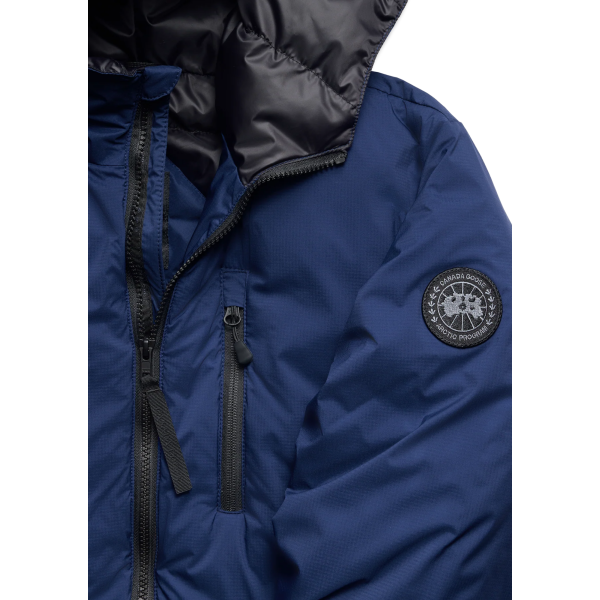 Veste zippée à capuche CANADA GOOSE  Lodge nylon Bleu Disque noir