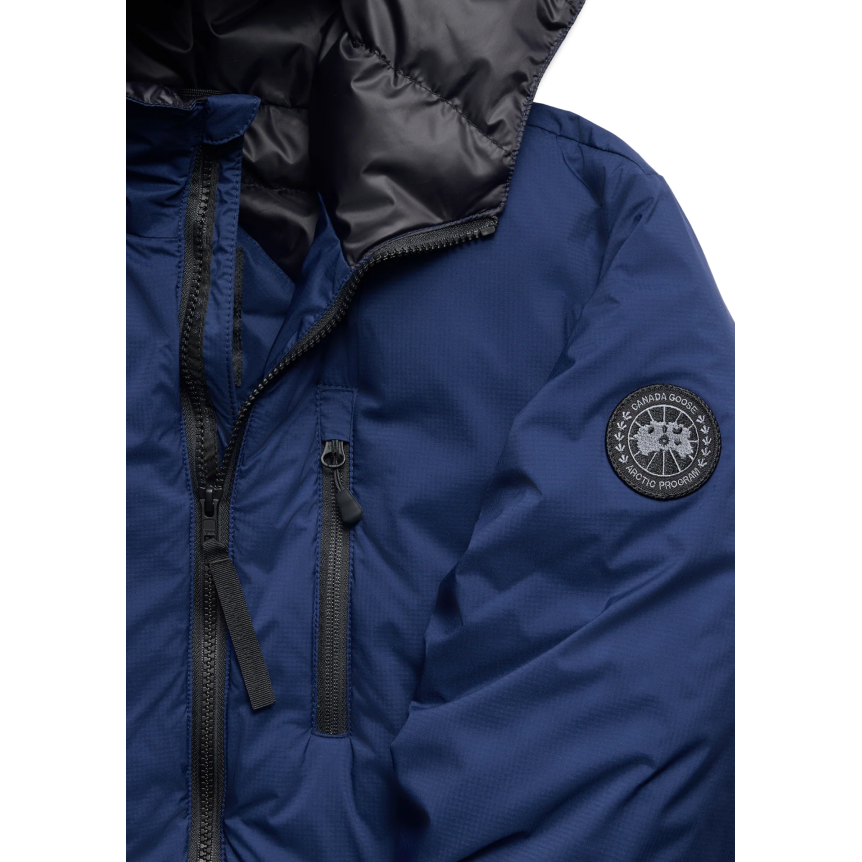 Veste zippée à capuche CANADA GOOSE  Lodge nylon Bleu Disque noir