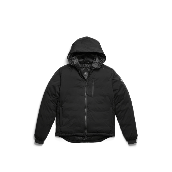 Veste zippée à capuche CANDA GOOSE Lodge nylon noir Disque noir