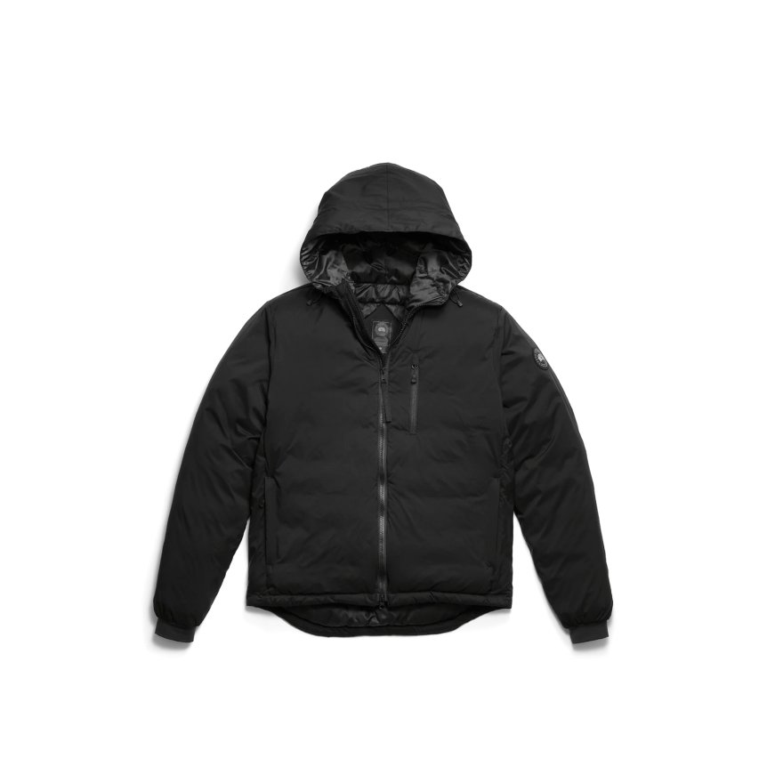 Veste zippée à capuche CANDA GOOSE Lodge nylon noir Disque noir