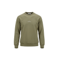 Sweat-shirt ras-du-cou oversize coton kaki imprimé « Blurred Compass »