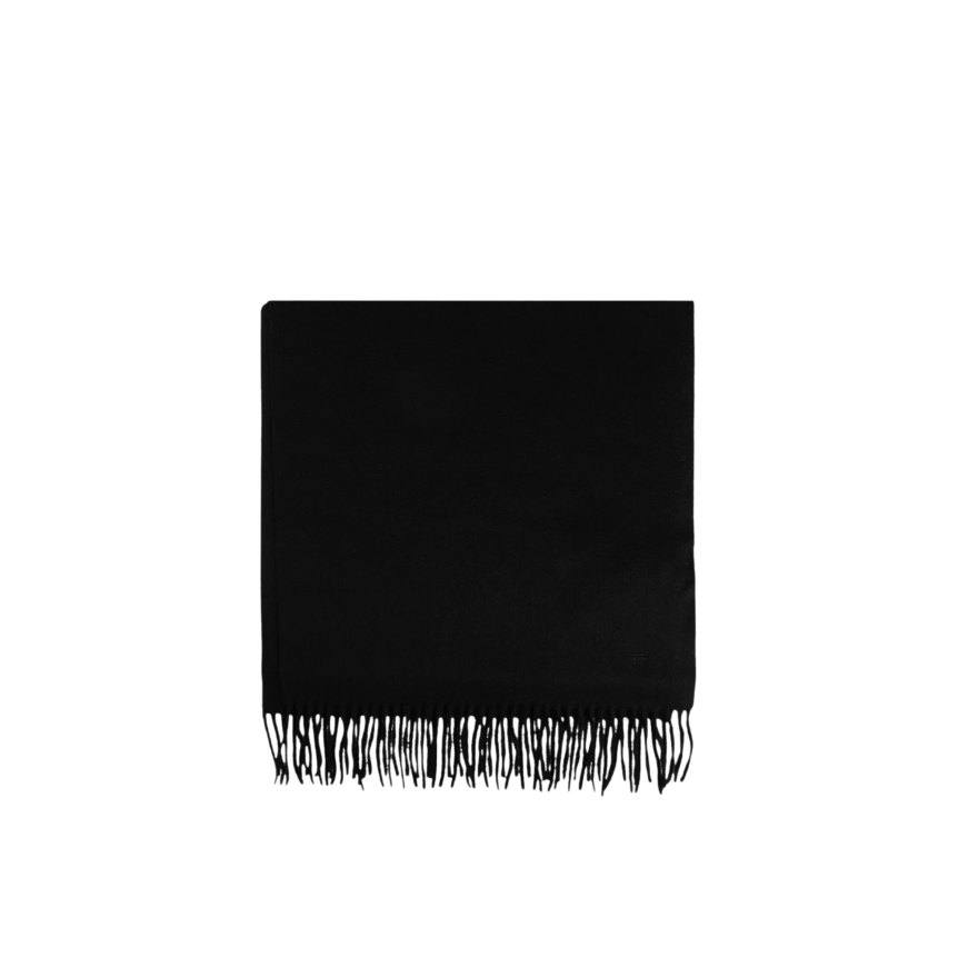 Echarpe TOM FORD en cachemire noir à franges