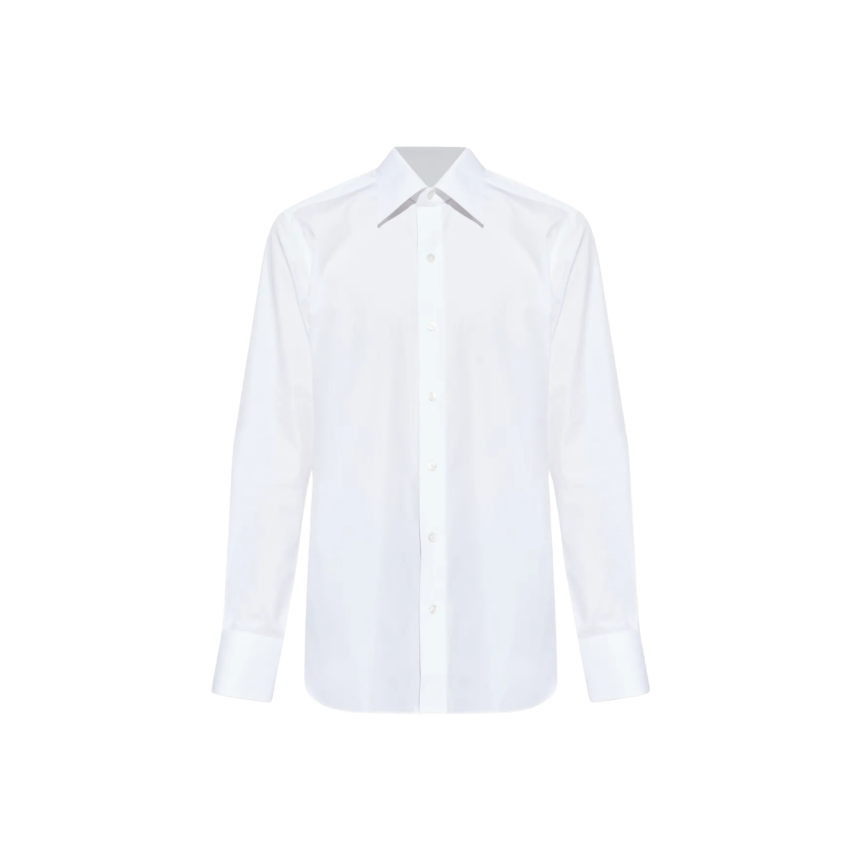 Chemise manche longue TOM FORD coton blanc