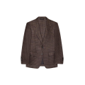 Veste blazer Shelton laine soie lin Pied de poule marron noir