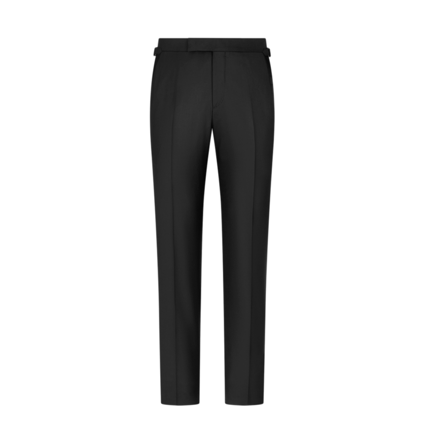 Costume smoking TOM FORD O'Connor twill de laine noir col flèche satin