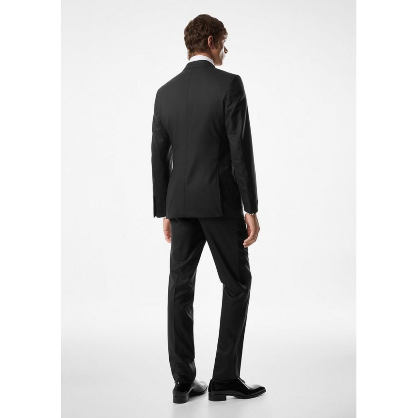 Costume smoking TOM FORD O'Connor twill de laine noir col flèche satin