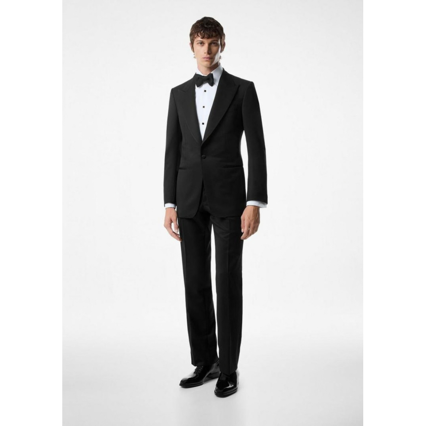Costume Smoking TOM FORD Windsor twill laine noir col châle satin