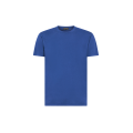 T-shirt col rond lyocell coton bleu encre