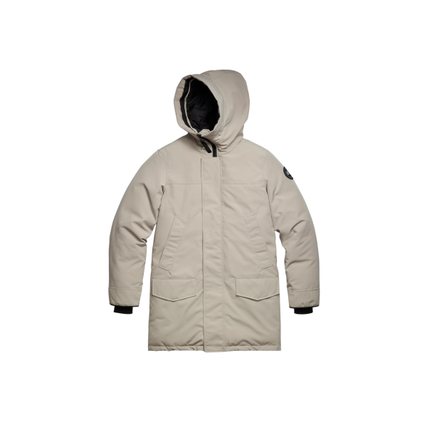 Parka capuche CANADA GOOSE Langford polyester coton beige logo noir