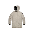 Parka capuche Langford polyester coton beige logo noir