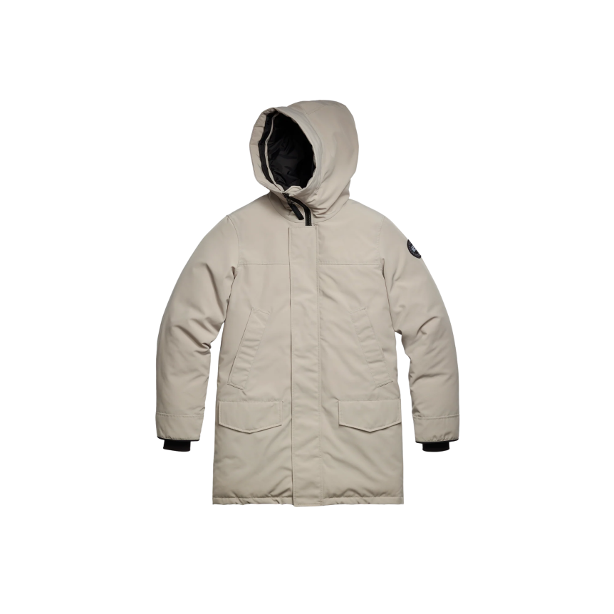 Parka capuche CANADA GOOSE Langford polyester coton beige logo noir