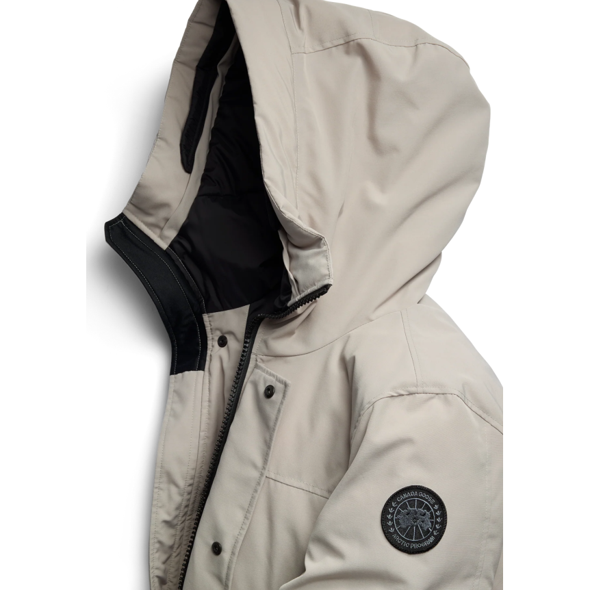 Parka capuche CANADA GOOSE Langford polyester coton beige logo noir