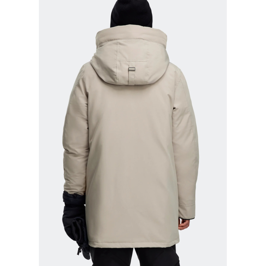 Parka capuche CANADA GOOSE Langford polyester coton beige logo noir
