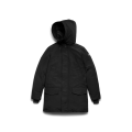 Parka capuche Langford laine noir logo noir