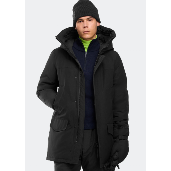 CANADA GOOSE Parka capuche Langford polyester coton noir logo noir
