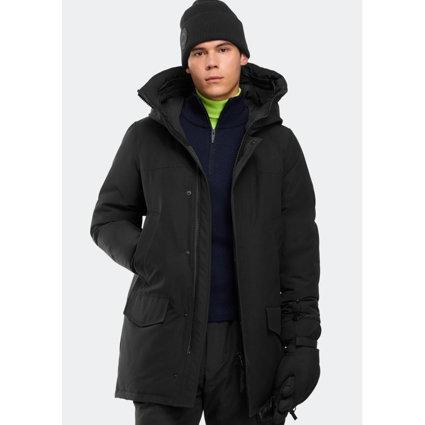 CANADA GOOSE Parka capuche Langford polyester coton noir logo noir
