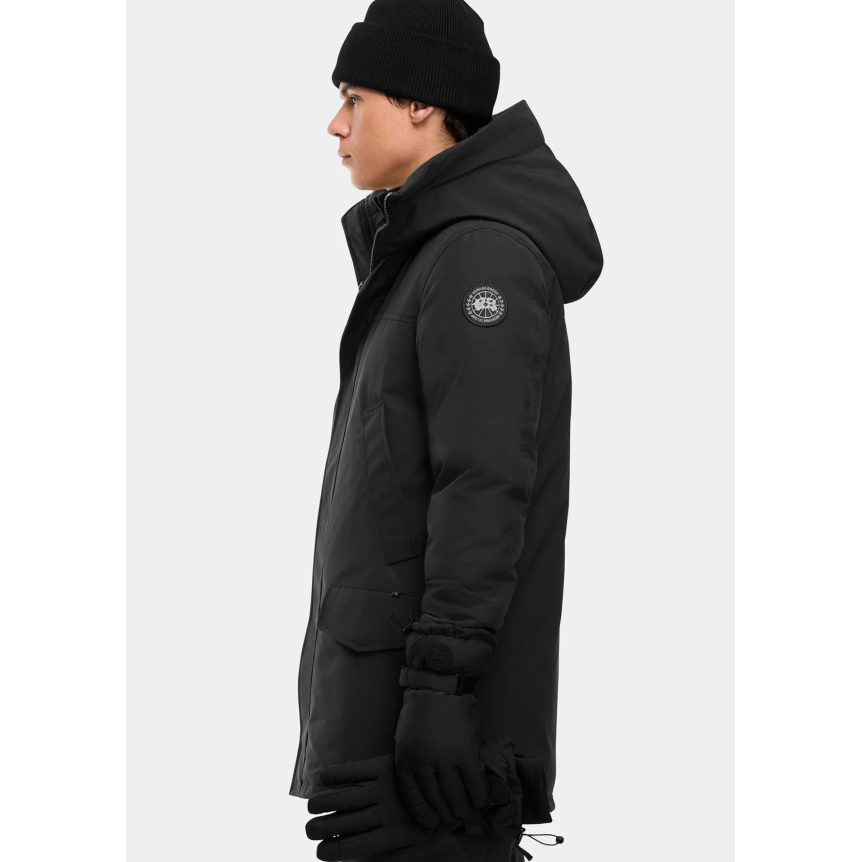 CANADA GOOSE Parka capuche Langford polyester coton noir logo noir