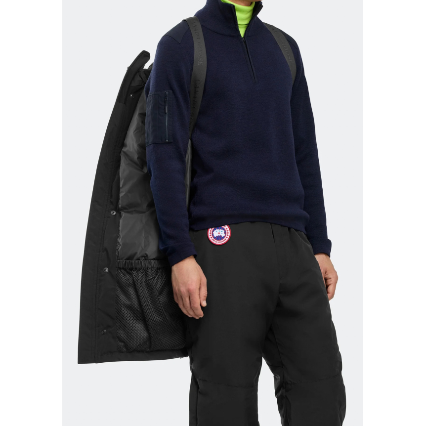 CANADA GOOSE Parka capuche Langford polyester coton noir logo noir