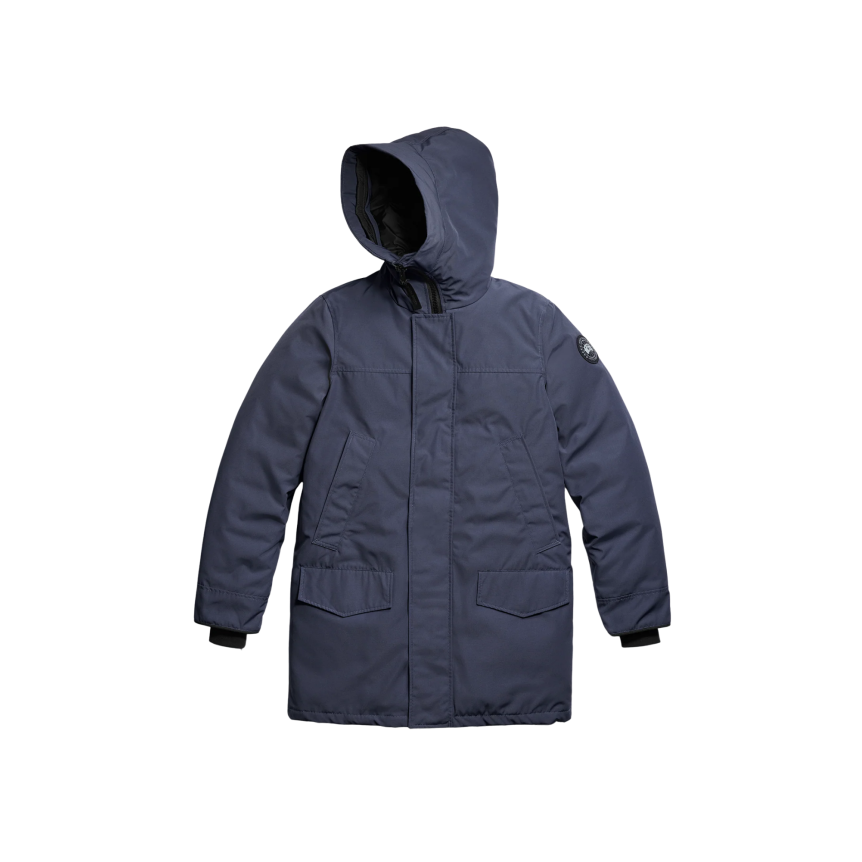 Parka capuche CANADA GOOSE Langford polyester coton bleu logo noir