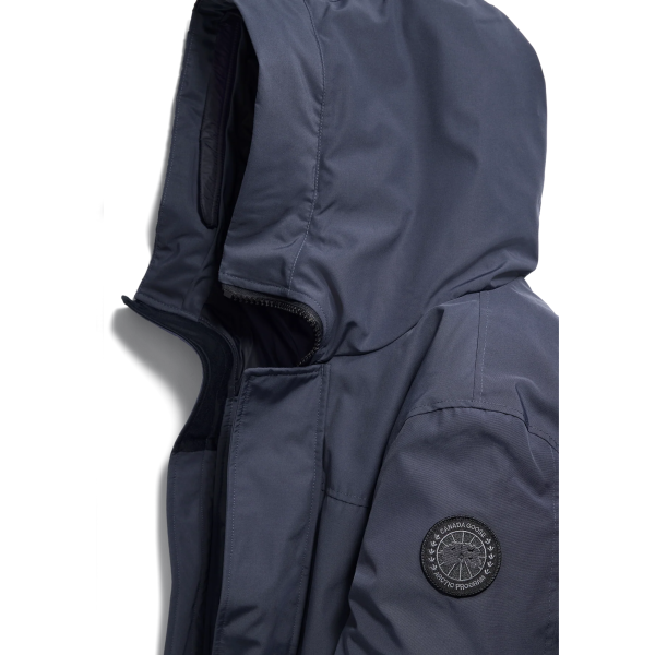 Parka capuche CANADA GOOSE Langford polyester coton bleu logo noir