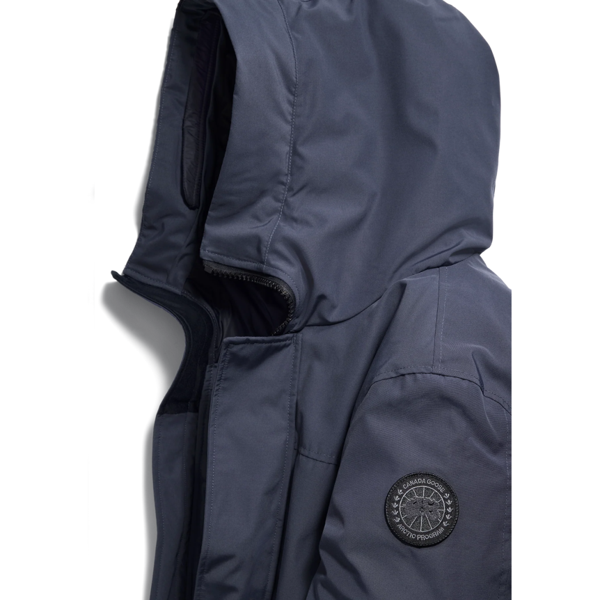 Parka capuche CANADA GOOSE Langford polyester coton bleu logo noir