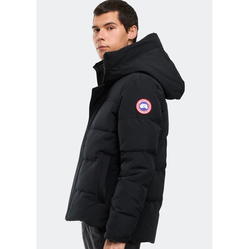 Parka zippée à capuche CANADA GOOSE Mac Millan polyester noir Logo classique