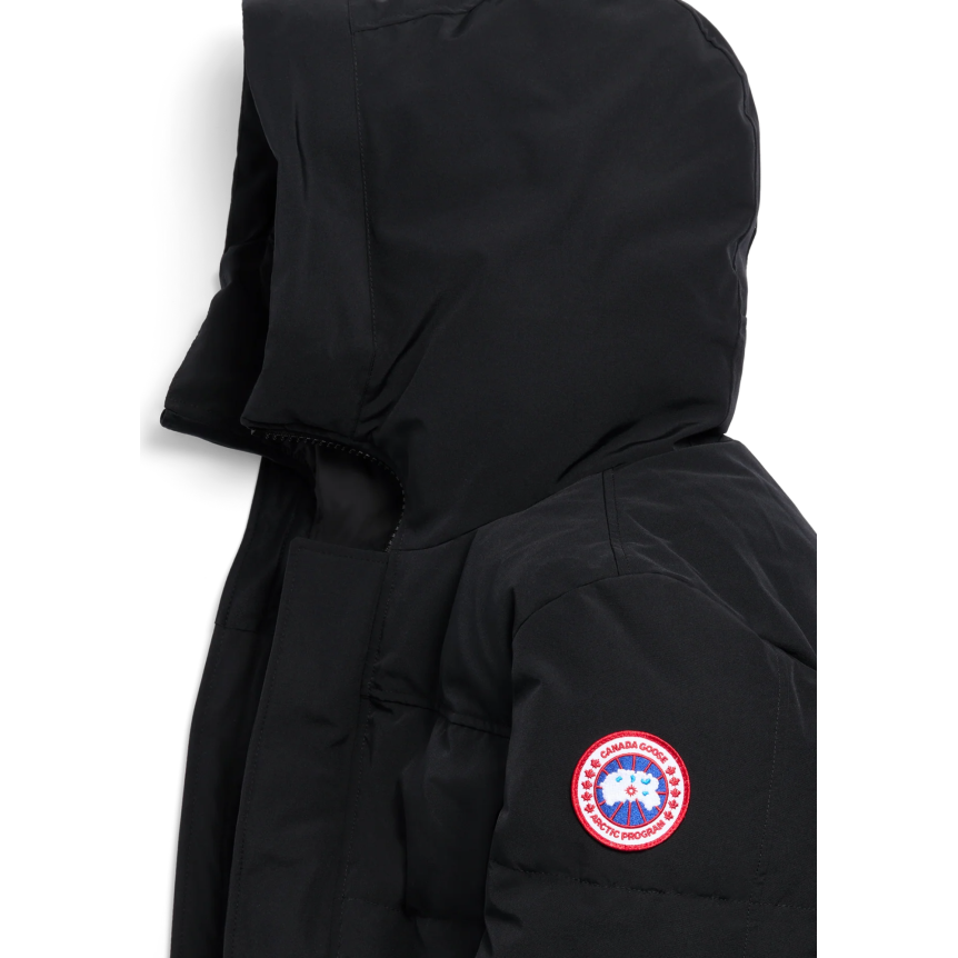 Parka zippée à capuche CANADA GOOSE Mac Millan polyester noir Logo classique