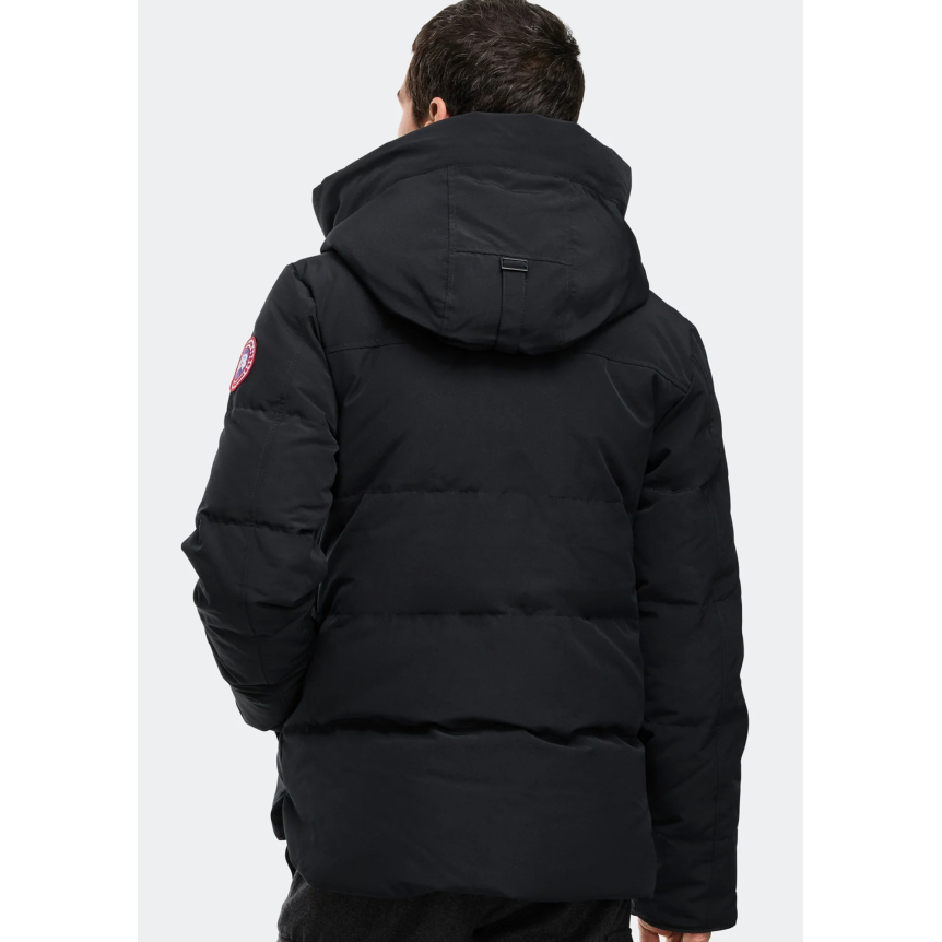 Parka zippée à capuche CANADA GOOSE Mac Millan polyester noir Logo classique