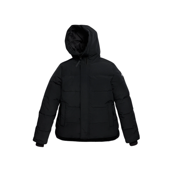 Parka zippée à capuche CANADA GOOSE Mac Millan polyester noir Logo noir